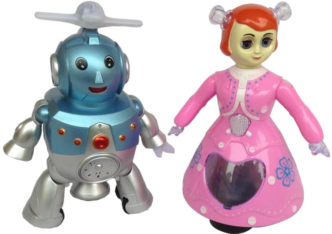 Shop & Shoppee Combo of Dancing Robot & Princess Doll