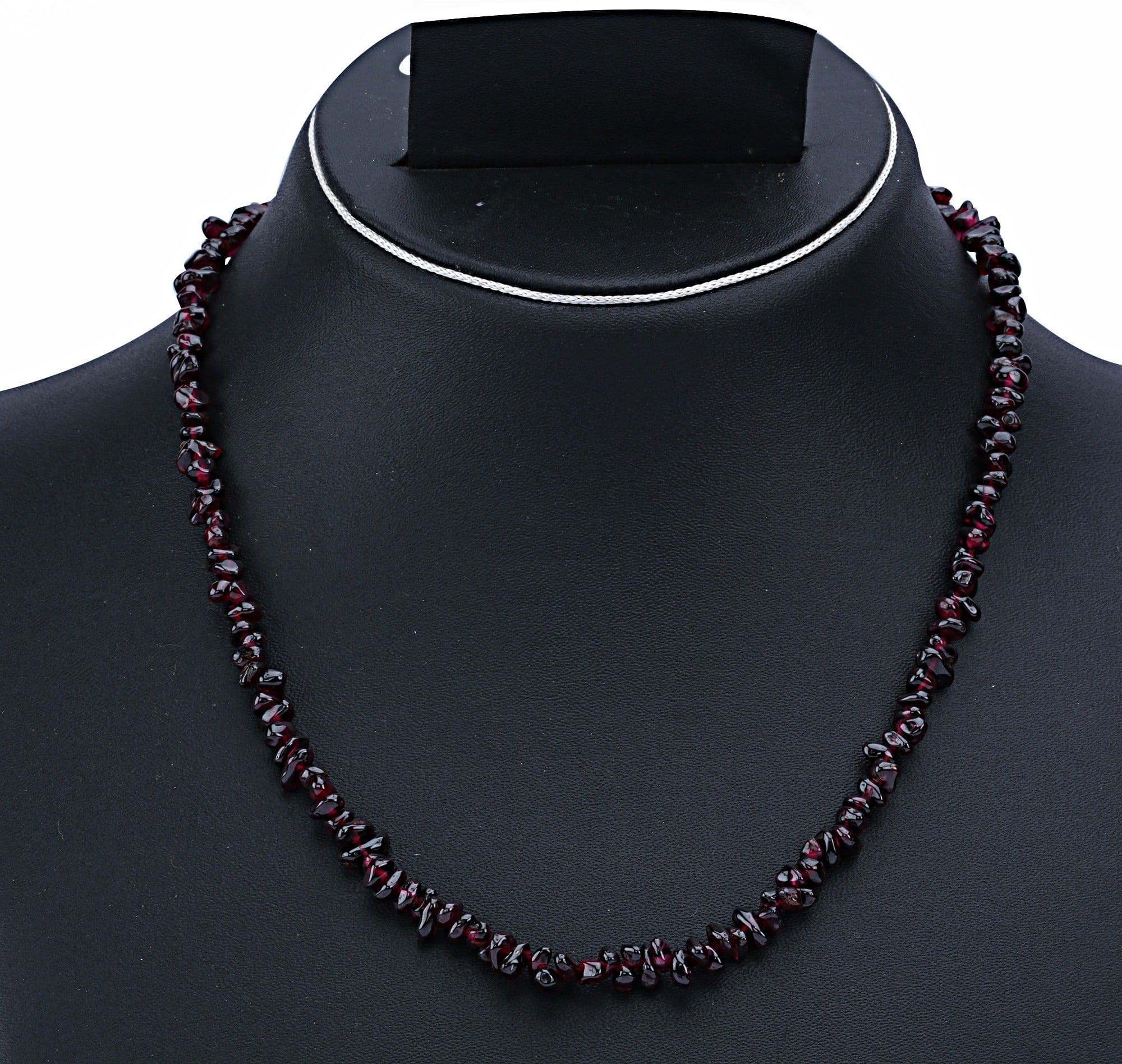 Vijisan Gemstone Bead Strand Garnet Stone Necklace