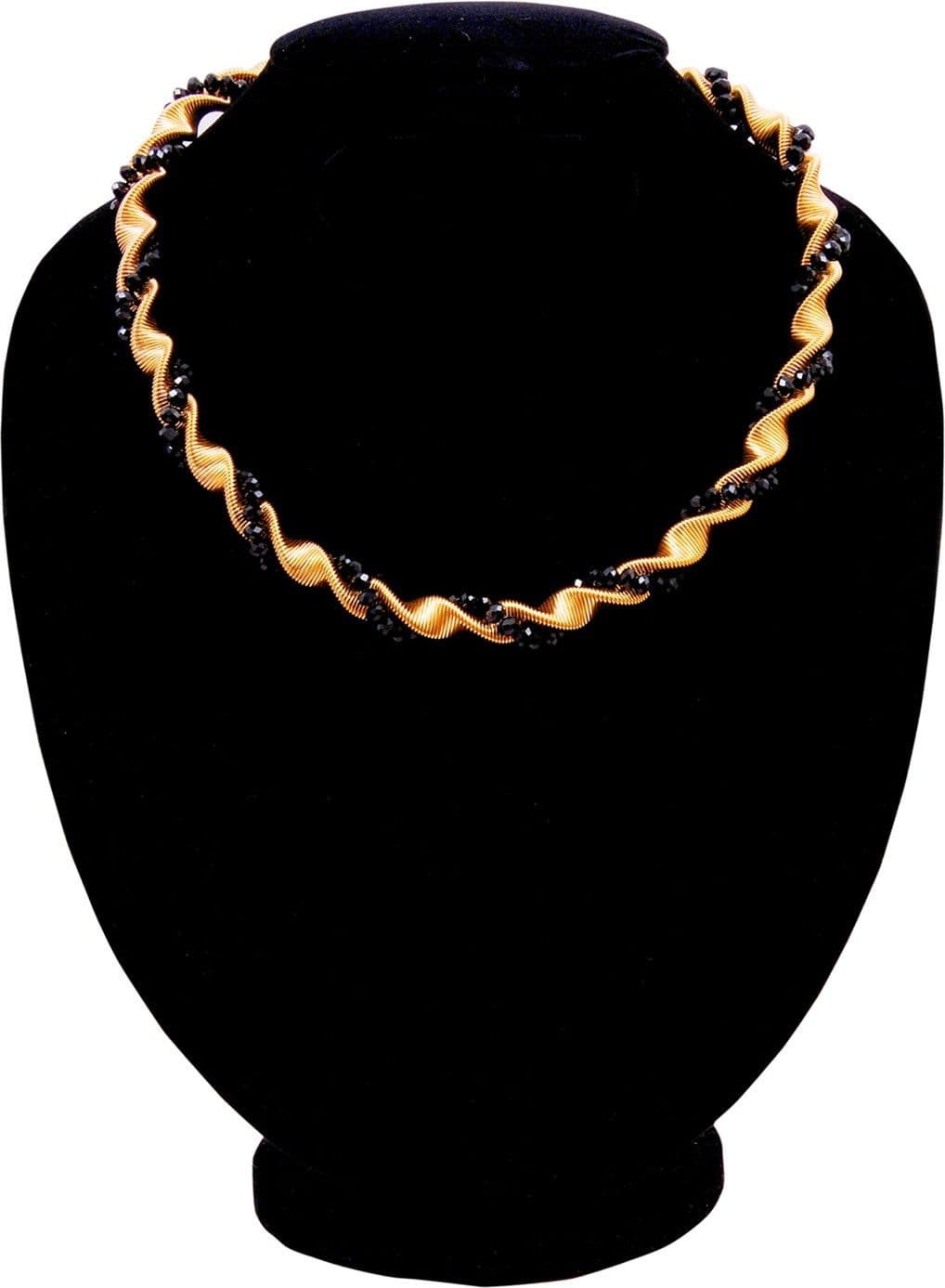 Harini Crystal Yellow Gold Plated Alloy Necklace