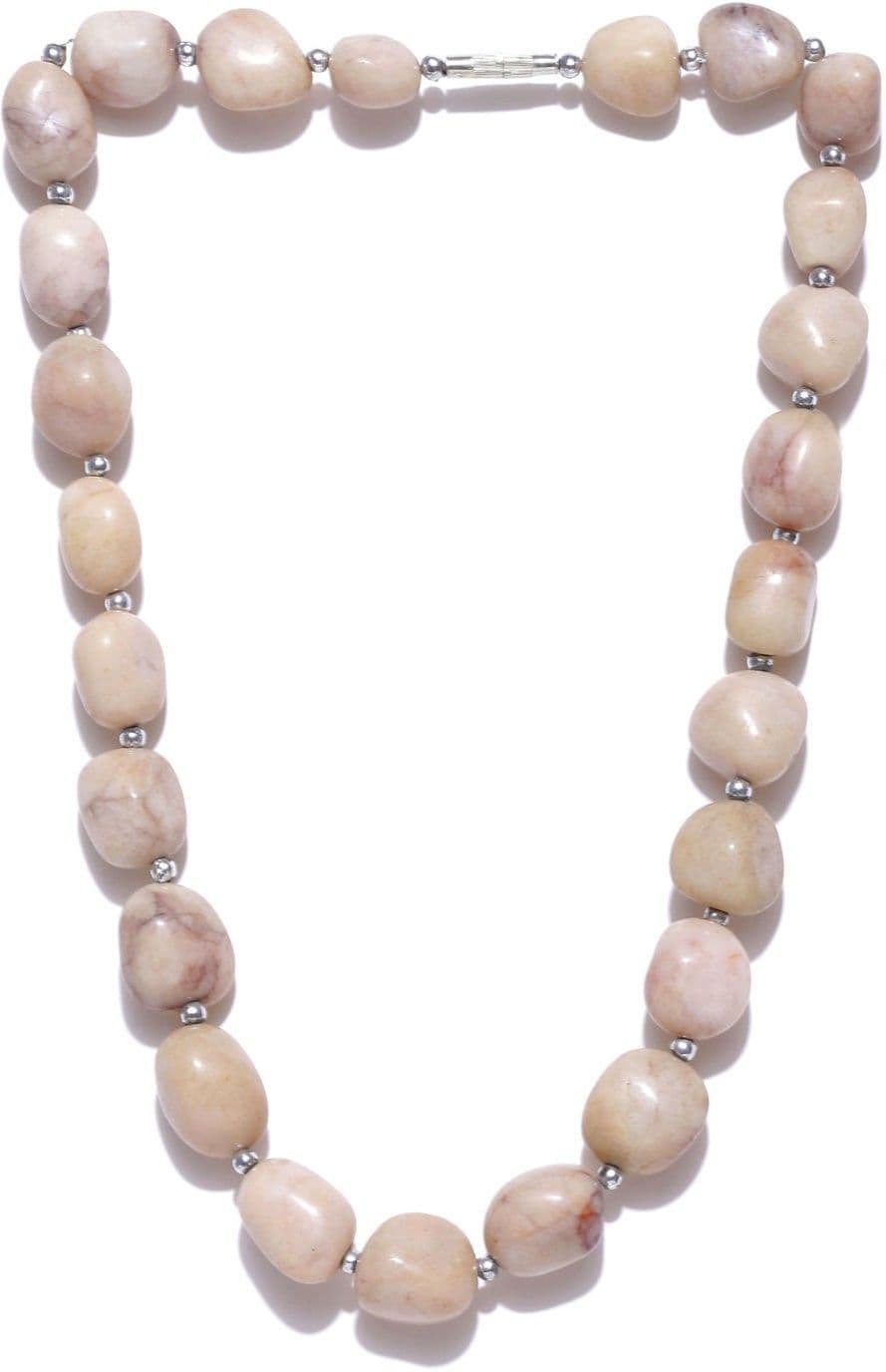 Hi Look Natural Semi Precious Stone Agate Alloy Necklace
