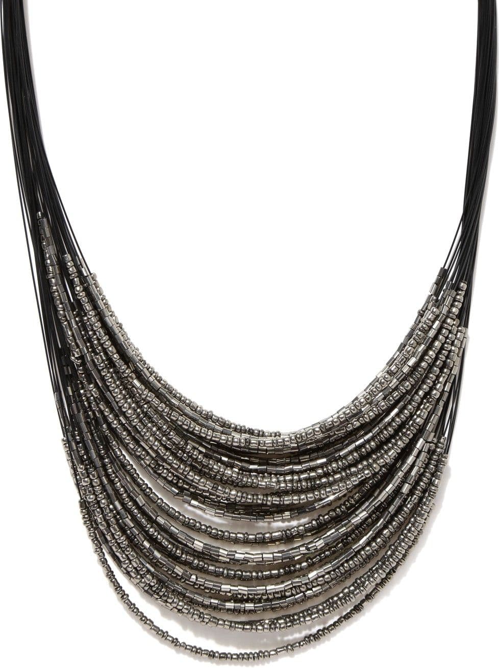 DressBerry Crystal Enamel Plated Metal Necklace