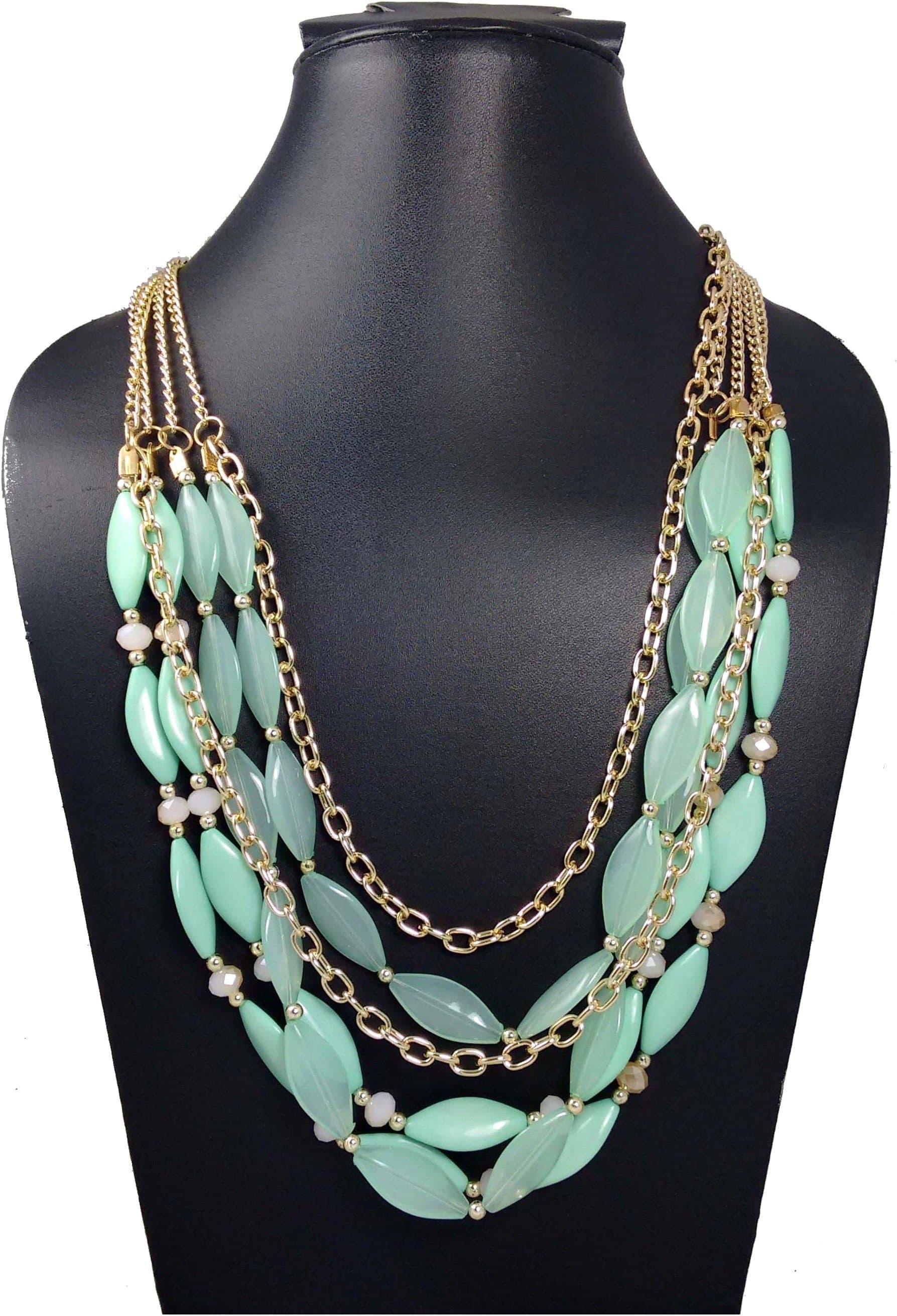Hotpiper Elegant Yellow Gold Plated Acrylic Necklace