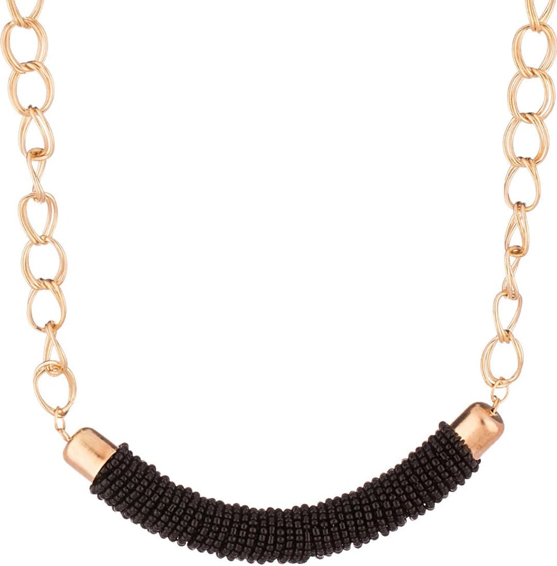 Voylla Artificial Beaded Plain Yellow Gold Plated Alloy Necklace