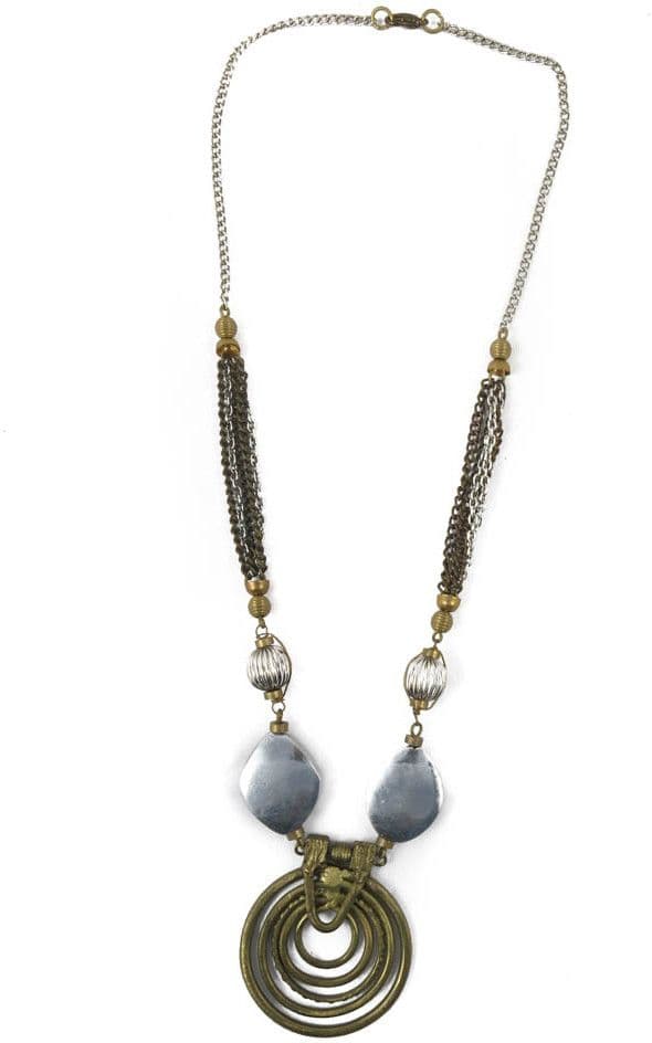 Harp Yolk Metal Necklace