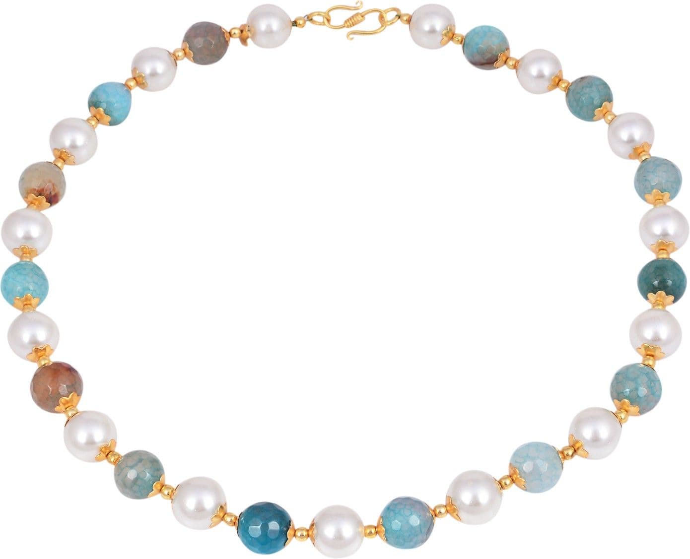 Jewelina Gems Brass Necklace