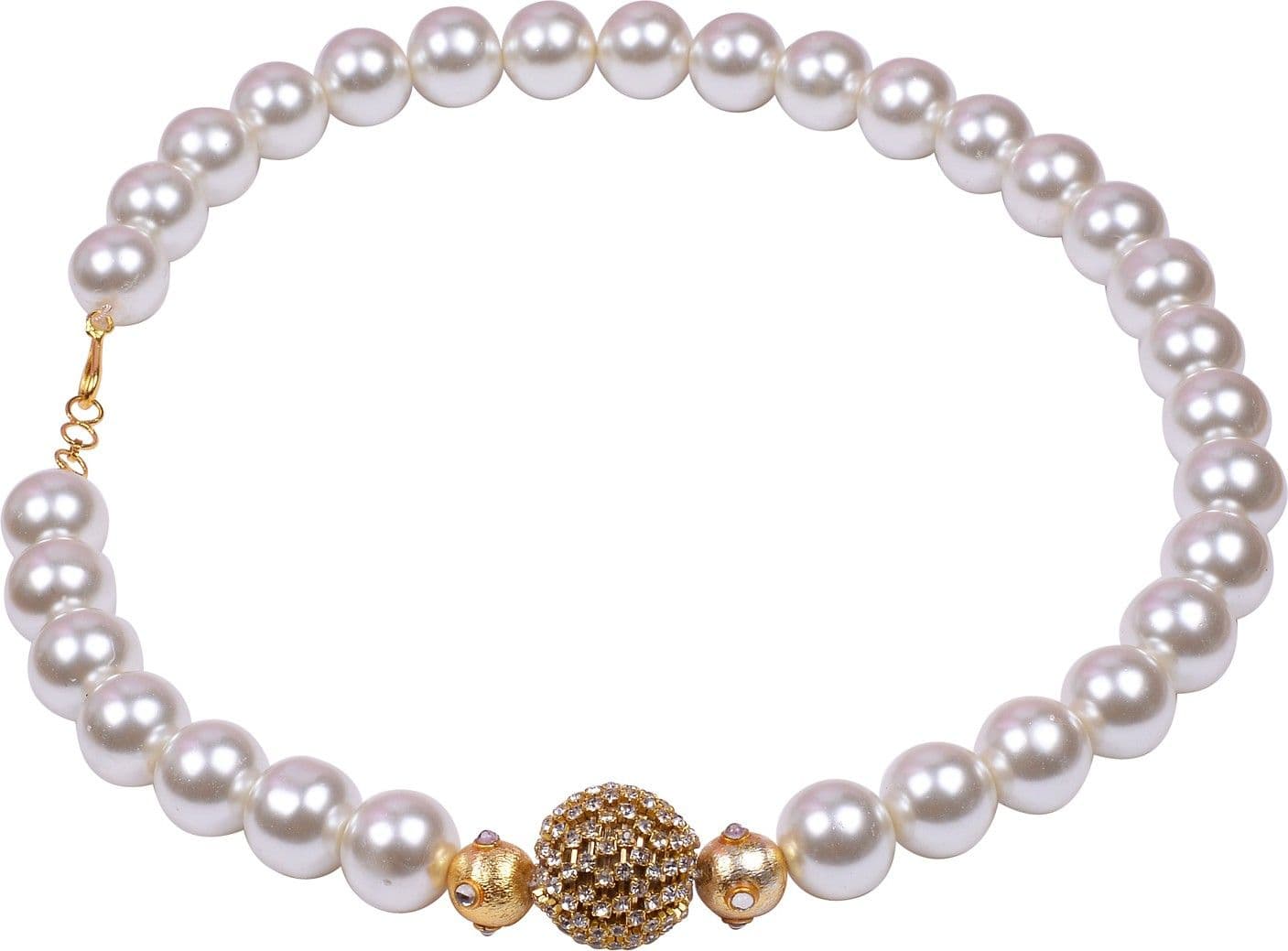 Jewelina Gems Brass Necklace