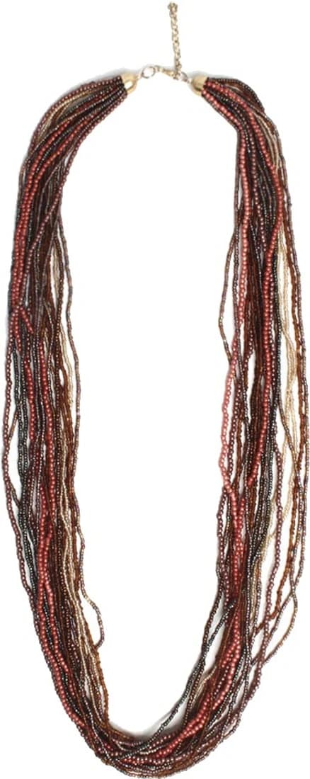 Joyeria Milan Colorful Multistrand Resin Necklace