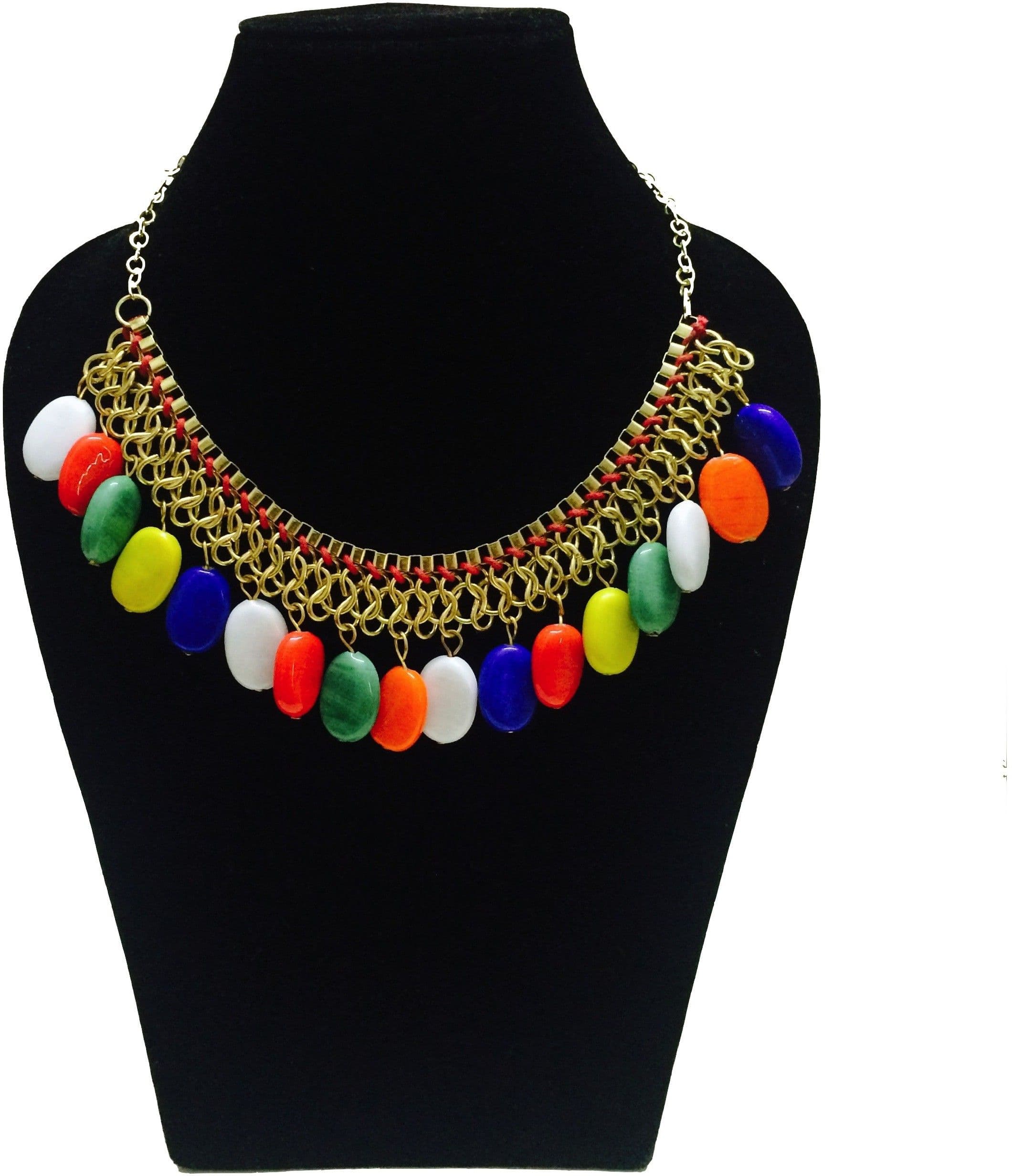 FashBlush Pretty Forever New Summer Multi Bead Chain Alloy Necklace