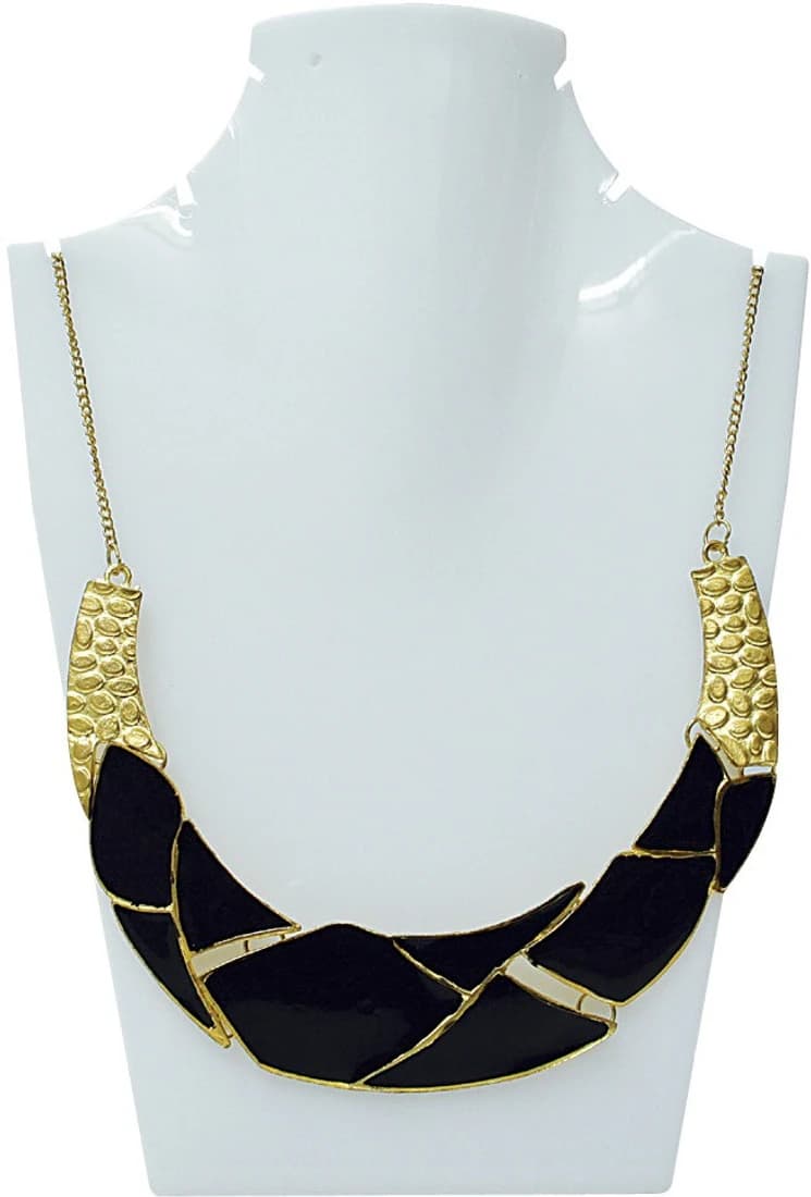 Imagine Products Gold & Black Neck Piece Enamel Necklace