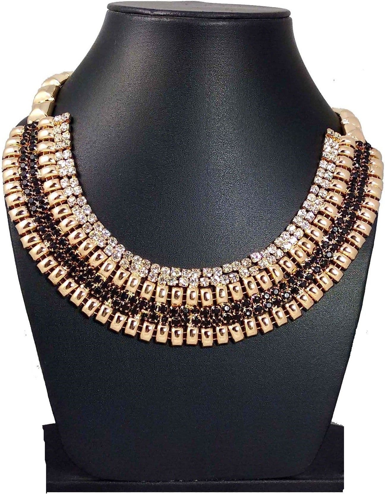 Hotpiper Beautiful Cubic Zirconia Yellow Gold Plated Acrylic Necklace