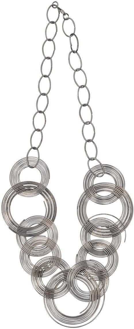 Hawai Grey Rings Forming Alloy Necklace