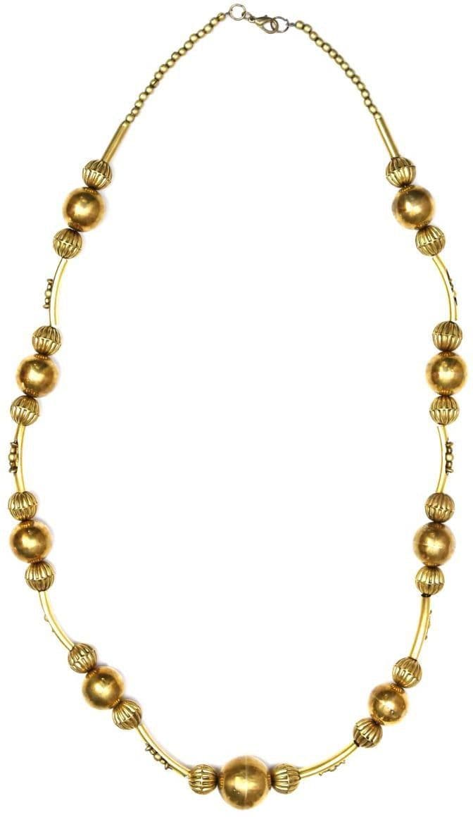 Ethnochic Brass Plated Alloy, Brass Necklace
