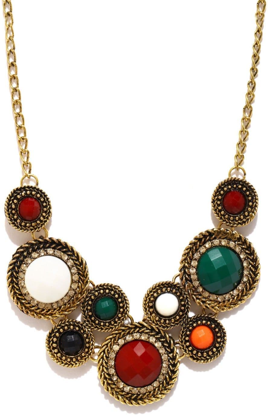 Hi Look Statement crystal Alloy Necklace