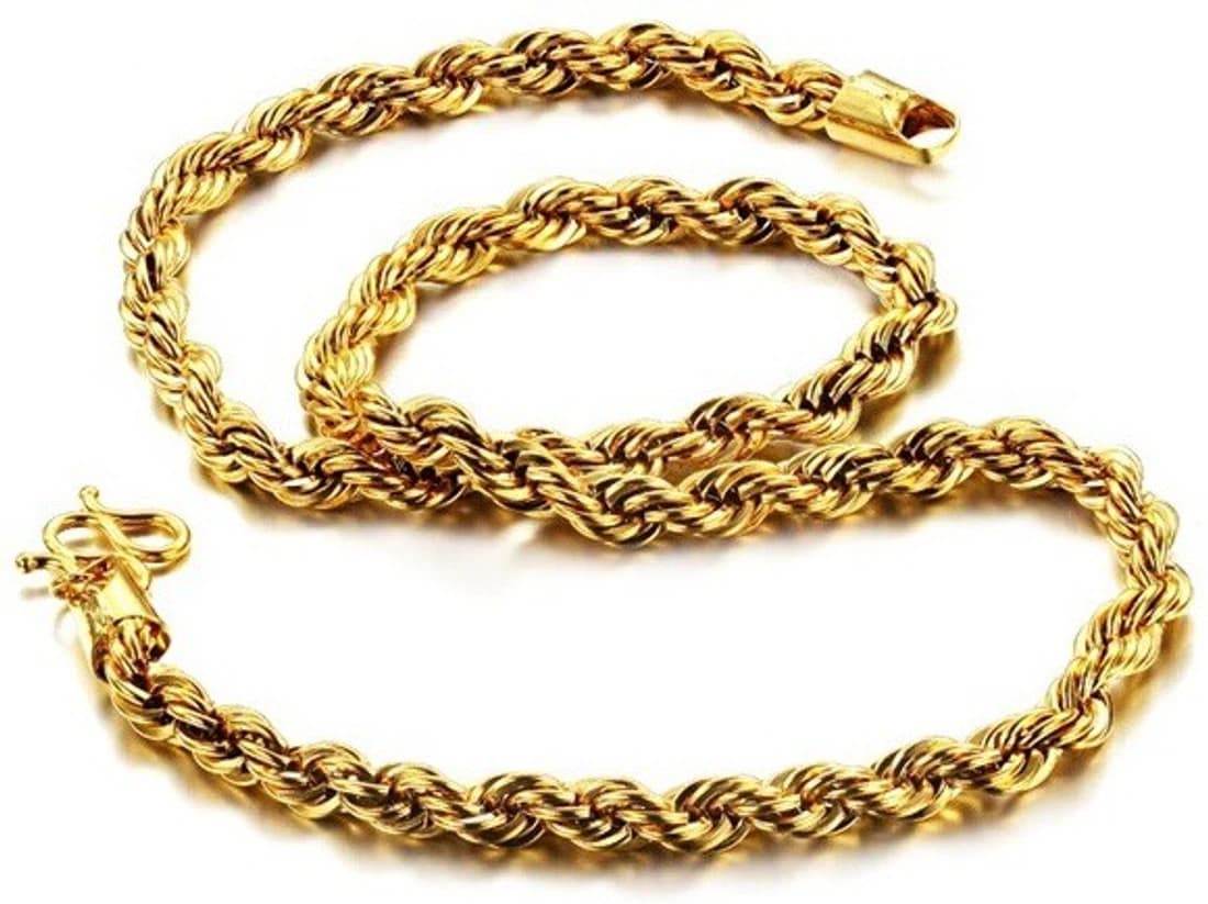 Magic 22K Yellow Gold Plated Brass Chain