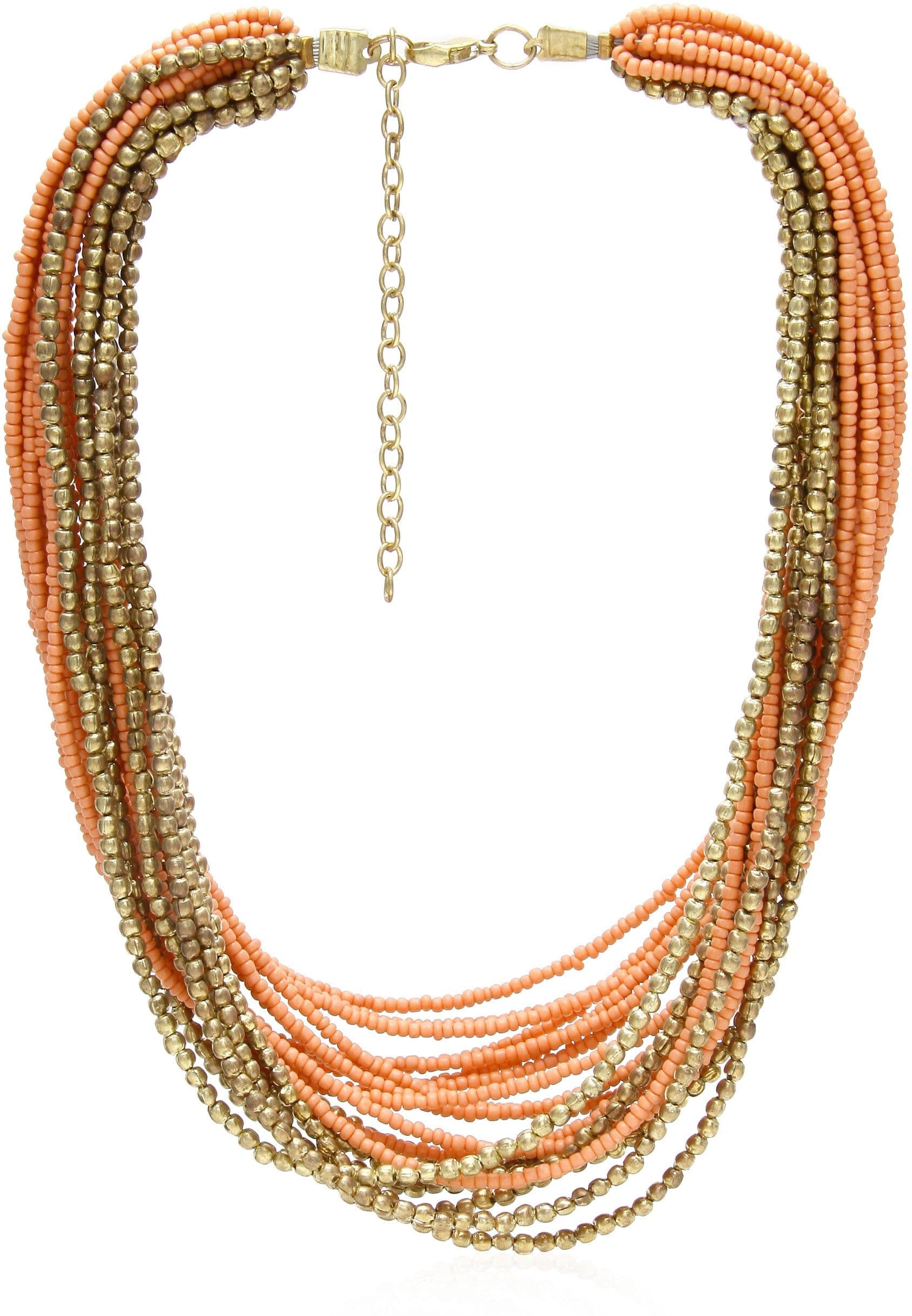 Galz4ever Antique Colour Bead Alloy Necklace