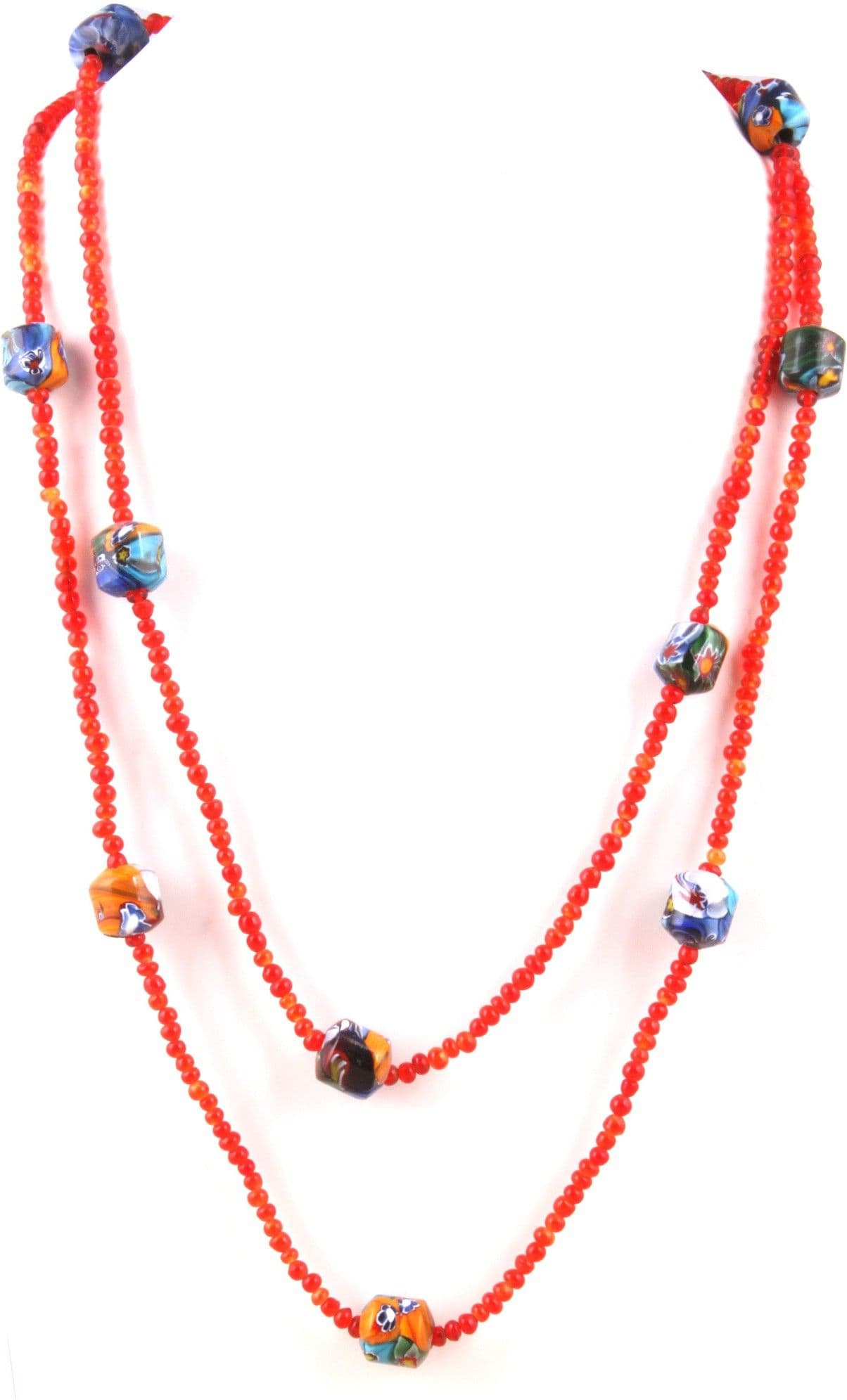 Indian Charm Glass Necklace
