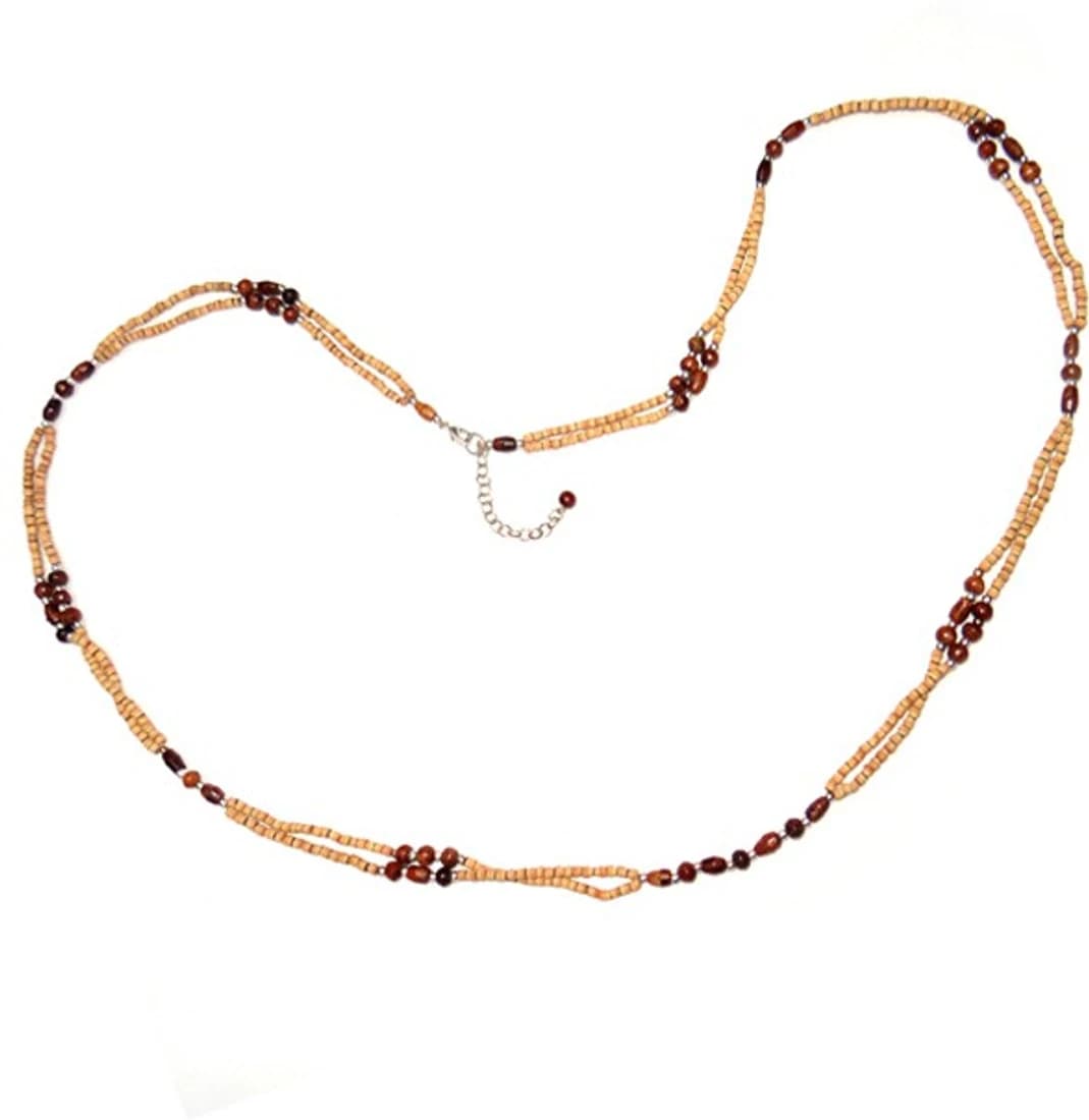 Homefoster Silver Plated Wood Necklace