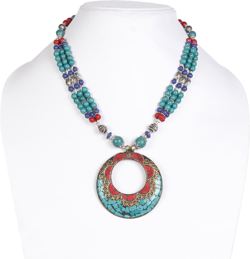 Jainx Turquoise Ivory Necklace