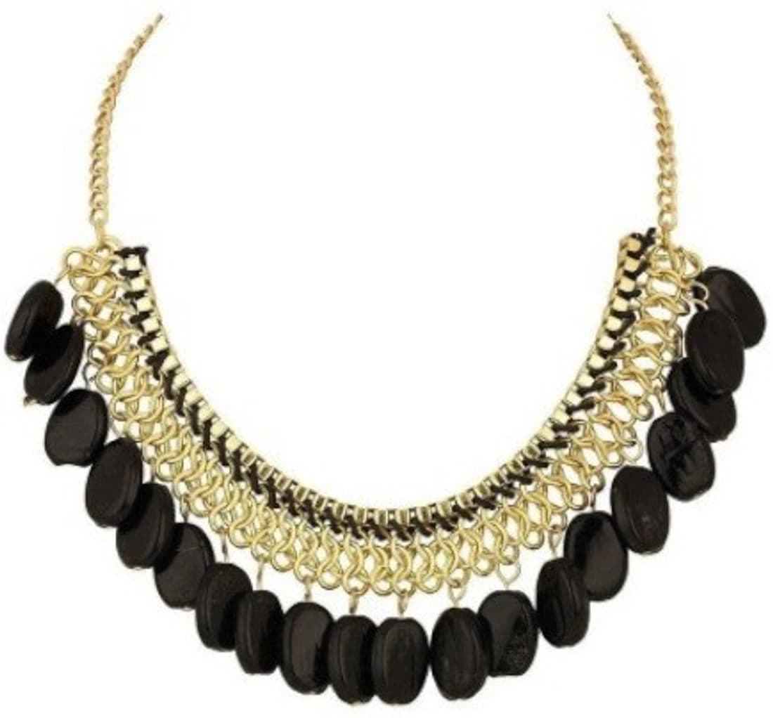 FashBlush Forever New BlackBead Alloy Necklace