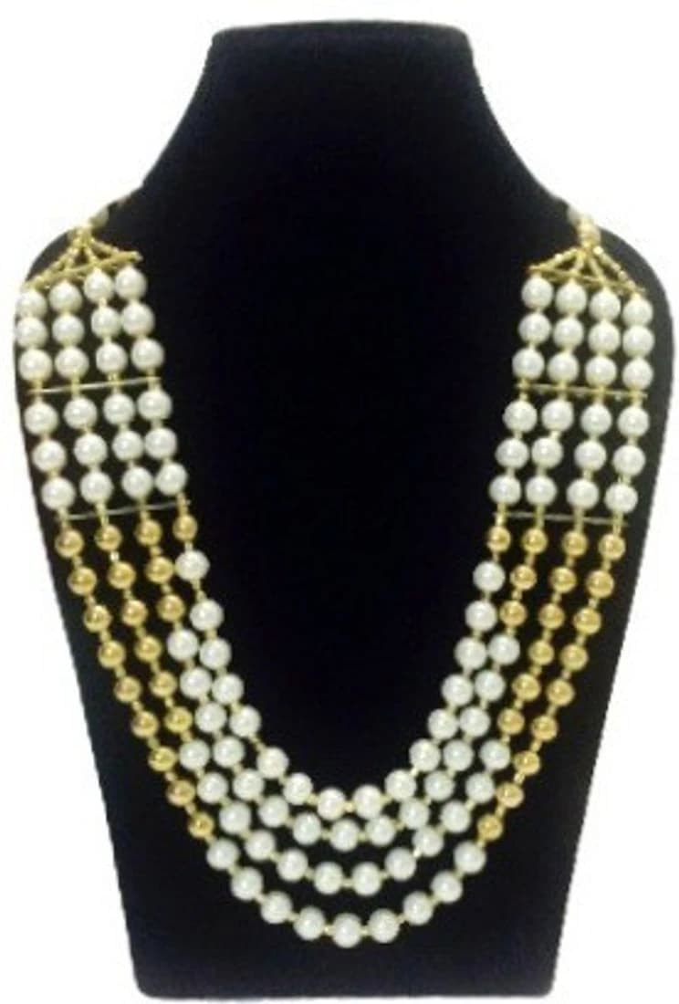 FashBlush Forever New BlackBead & LongChain Alloy Necklace