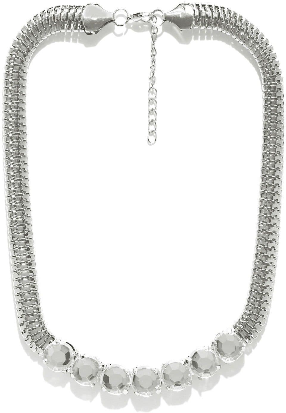 Hi Look Crystal Snake Chain Designer Choker Alloy Necklace