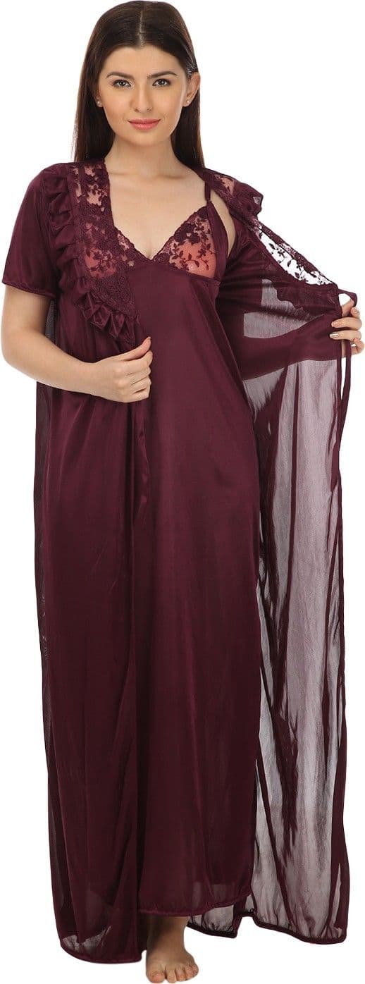 Embibo Women's Nighty with Robe