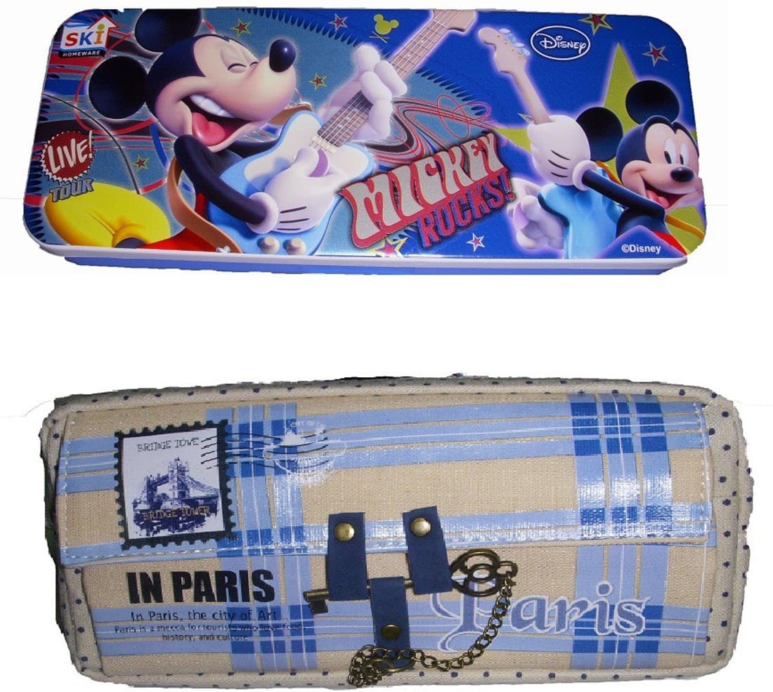 Neo Gold Leaf Mickey New Combo Art Plastic Pencil Box