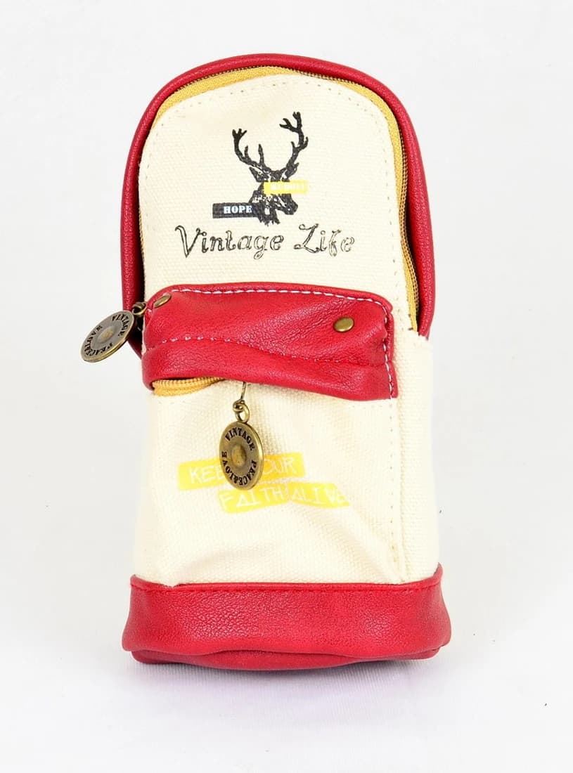 Enwraps Utility Pouch Vintage Miniature Bag Abstract Art Cloth Pencil Box