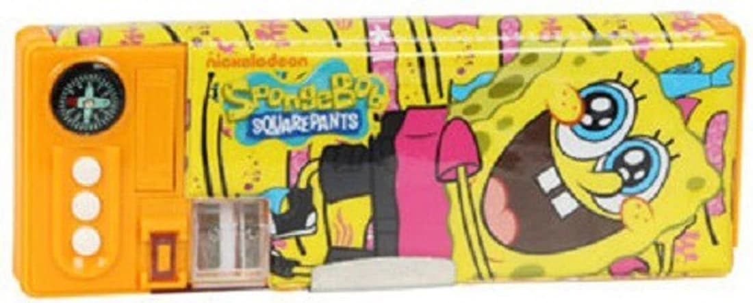 Nickelodeon Spongebob Cartton Characters Art Fabric Pencil Box