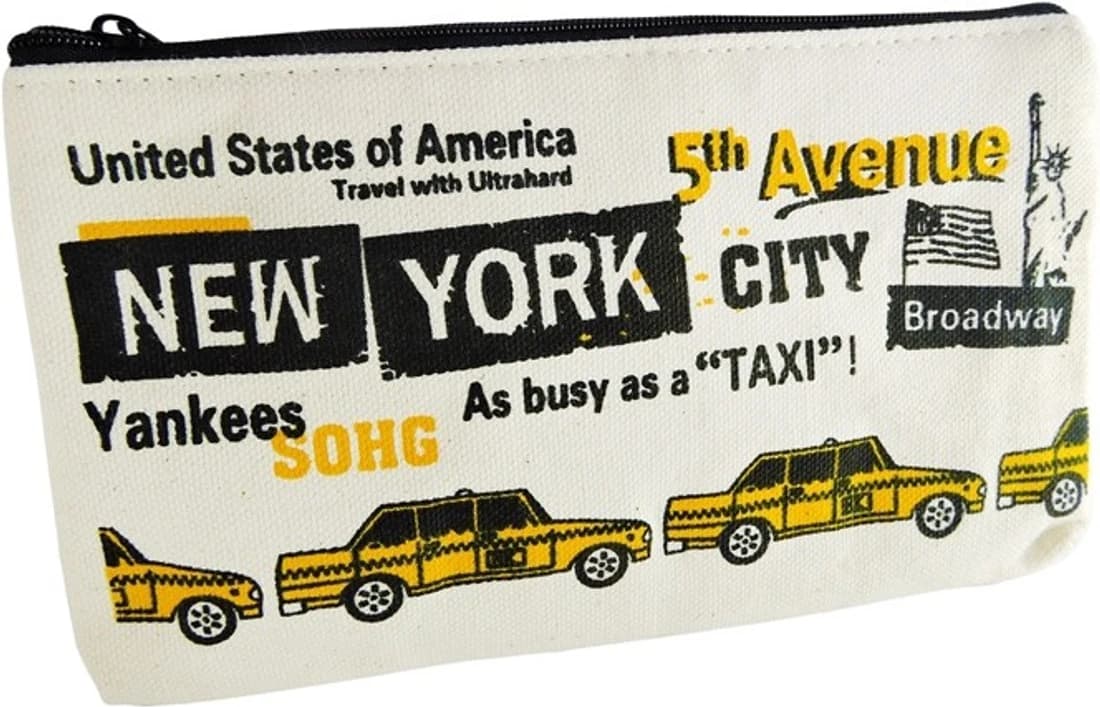 Klassik LondonParisNewyork Random Art Jute Pencil Box
