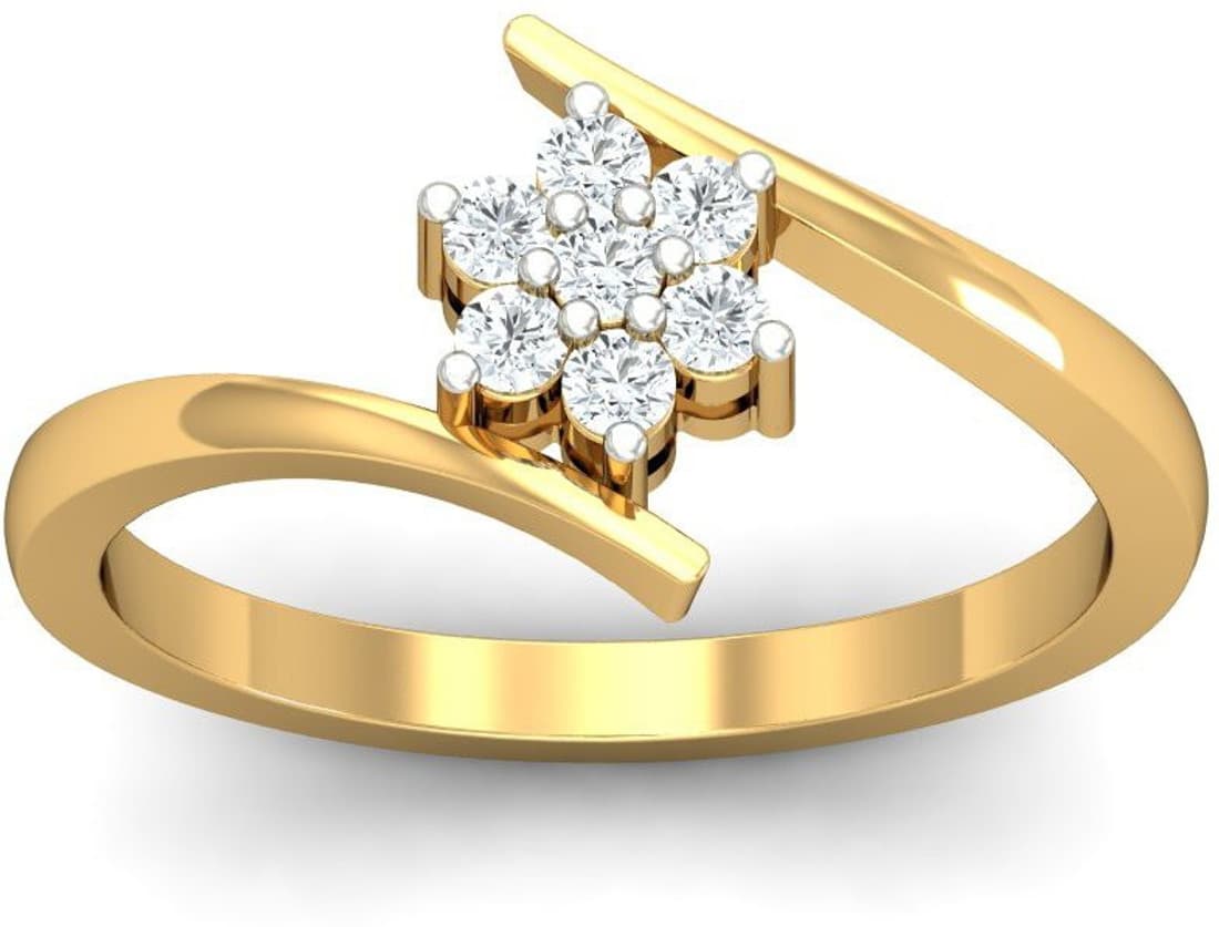 Kamakhya Jewels Gold Diamond Yellow Gold 18 K Ring