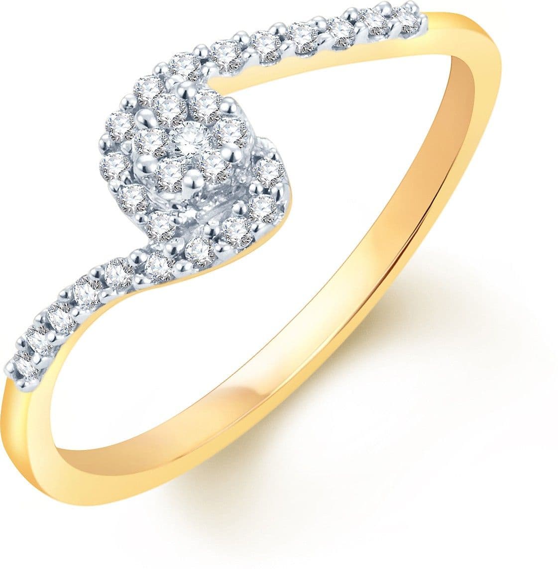 Karatcraft The stream Yellow Gold Diamond 18 K Ring
