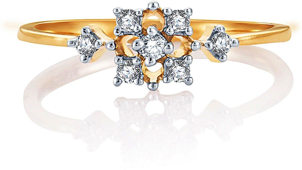 Karatcraft Vertex Yellow Gold Diamond 18 K Ring