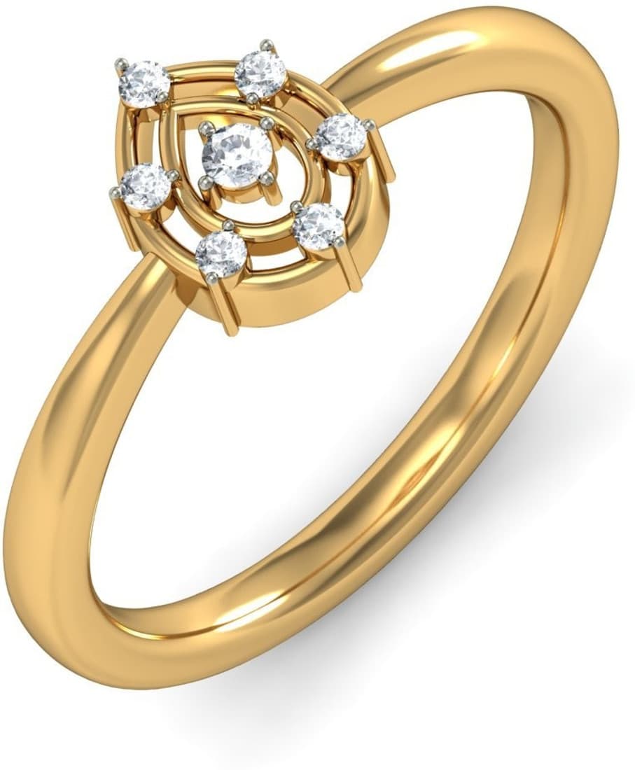 BlueStone The Elettra Yellow Gold Diamond 18 K Ring