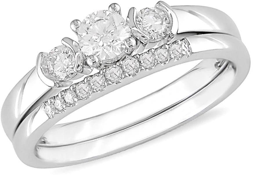 Kiara Jewellery Sterling Silver Cubic Zirconia Rhodium Ring