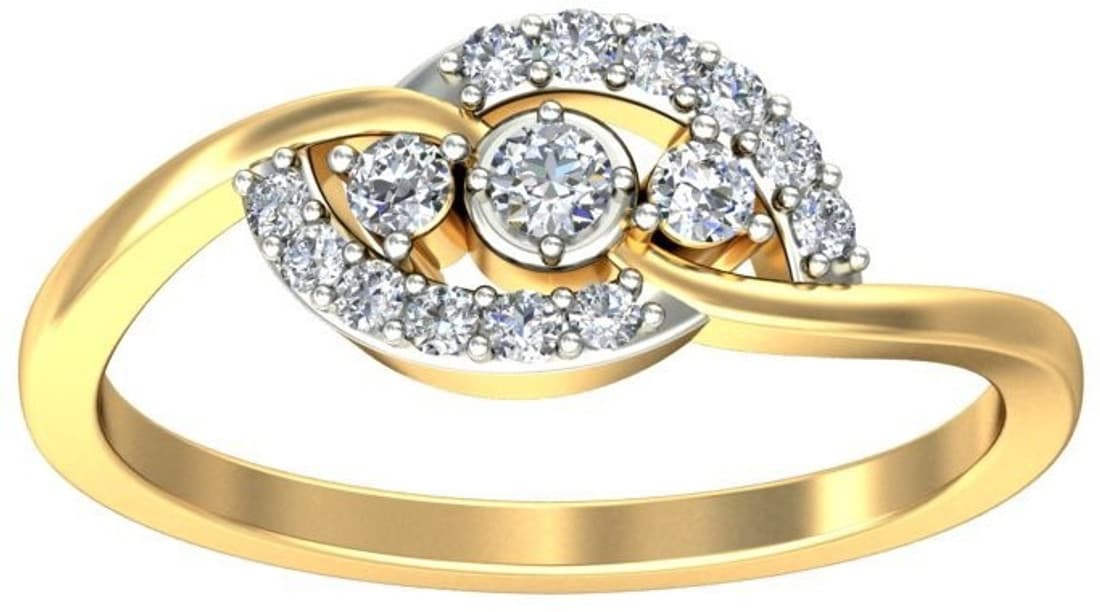 Jewelsnext Gold Diamond 18 K Ring