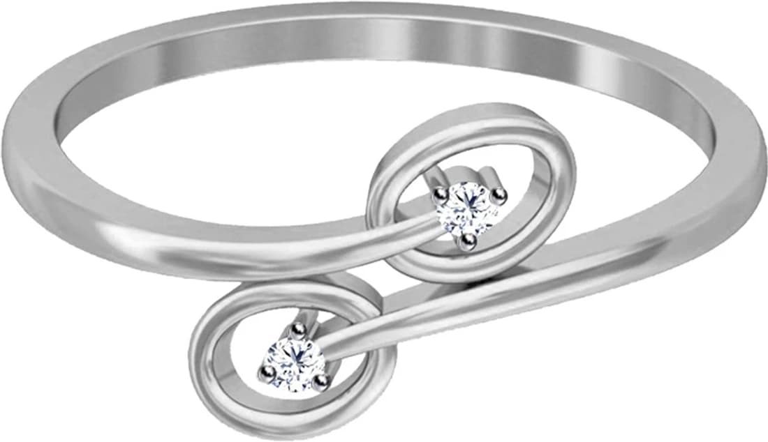 Jacknjewel Exquisite White Gold Diamond 18 K Ring