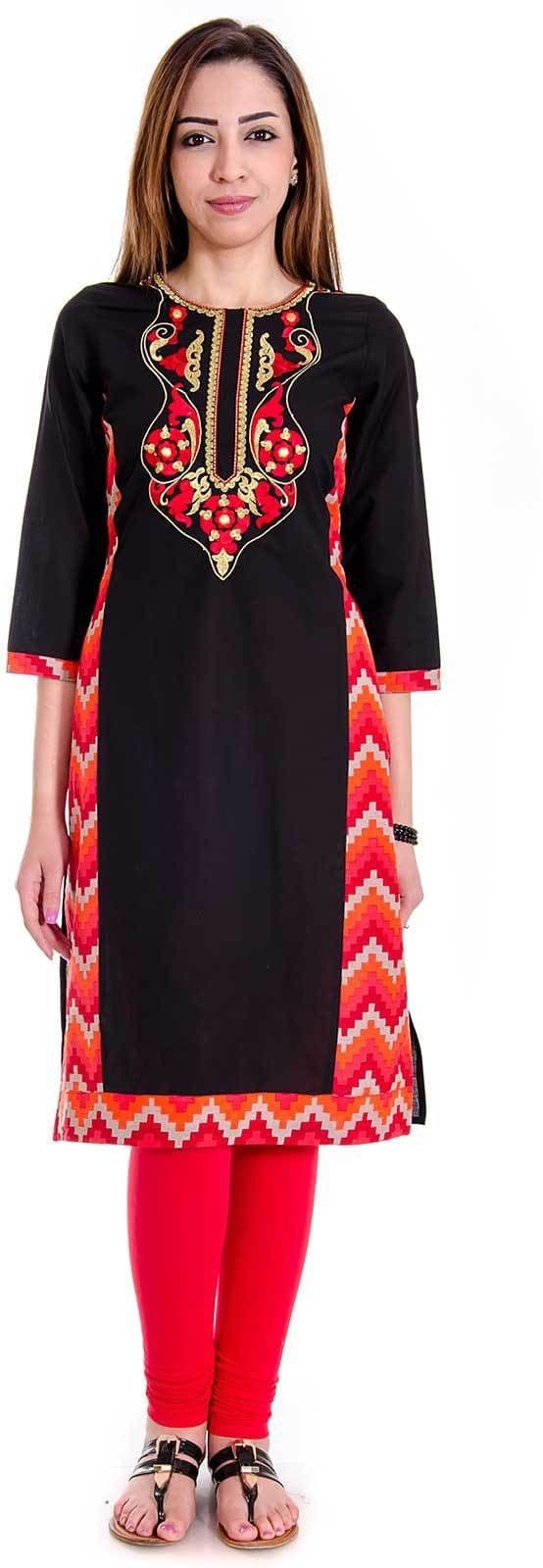 Polkakart Embroidered Kurti & Leggings