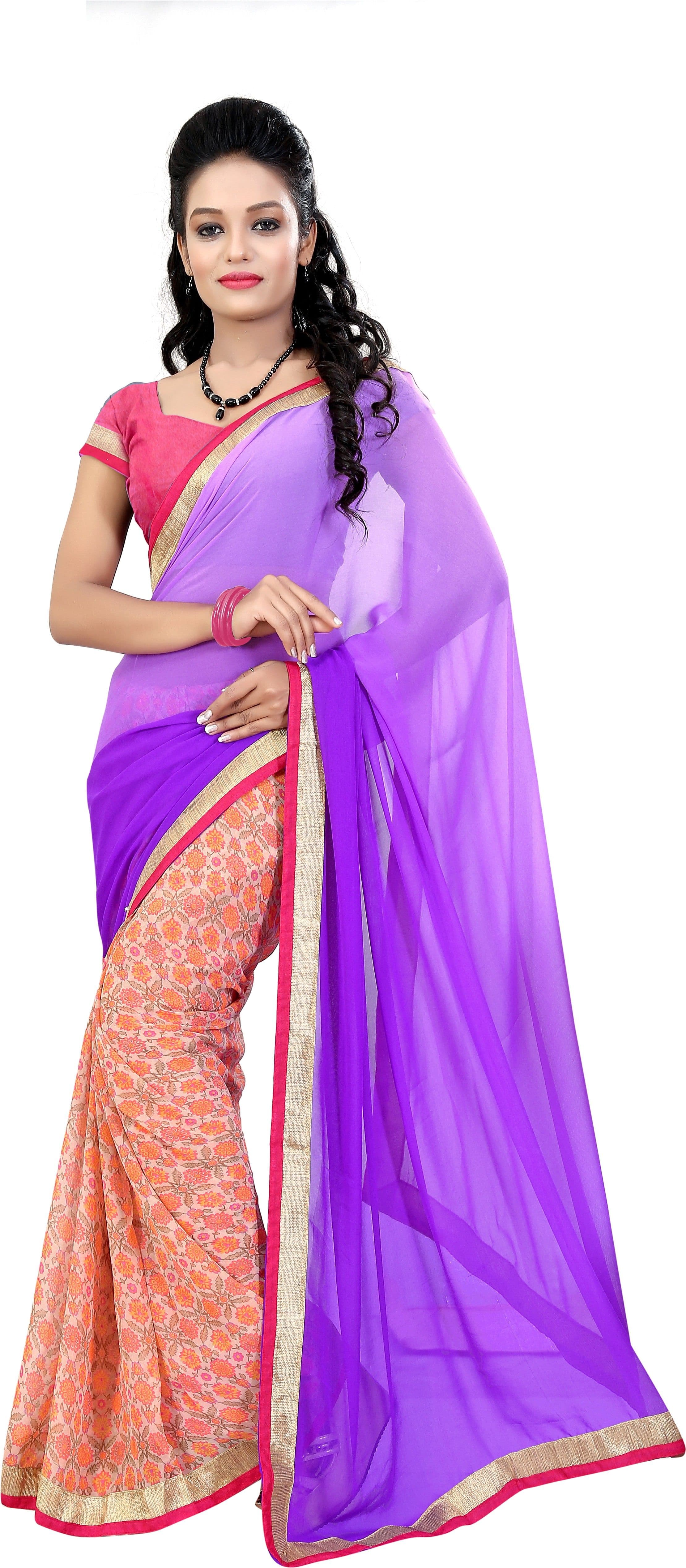 Vedant Lifestyle Self Design Fashion Georgette Sari
