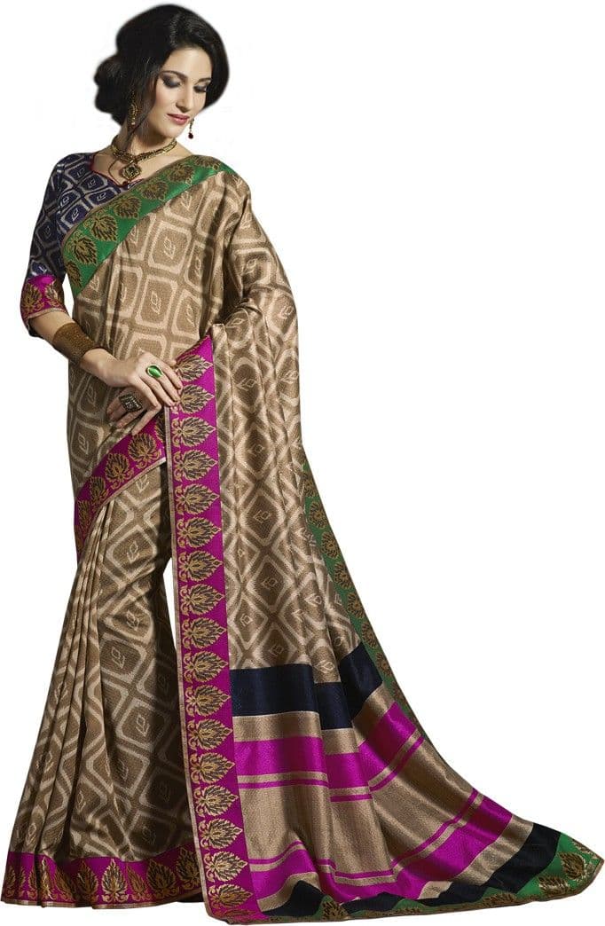 Vipul Saree Printed Bhagalpuri Raw Silk Sari
