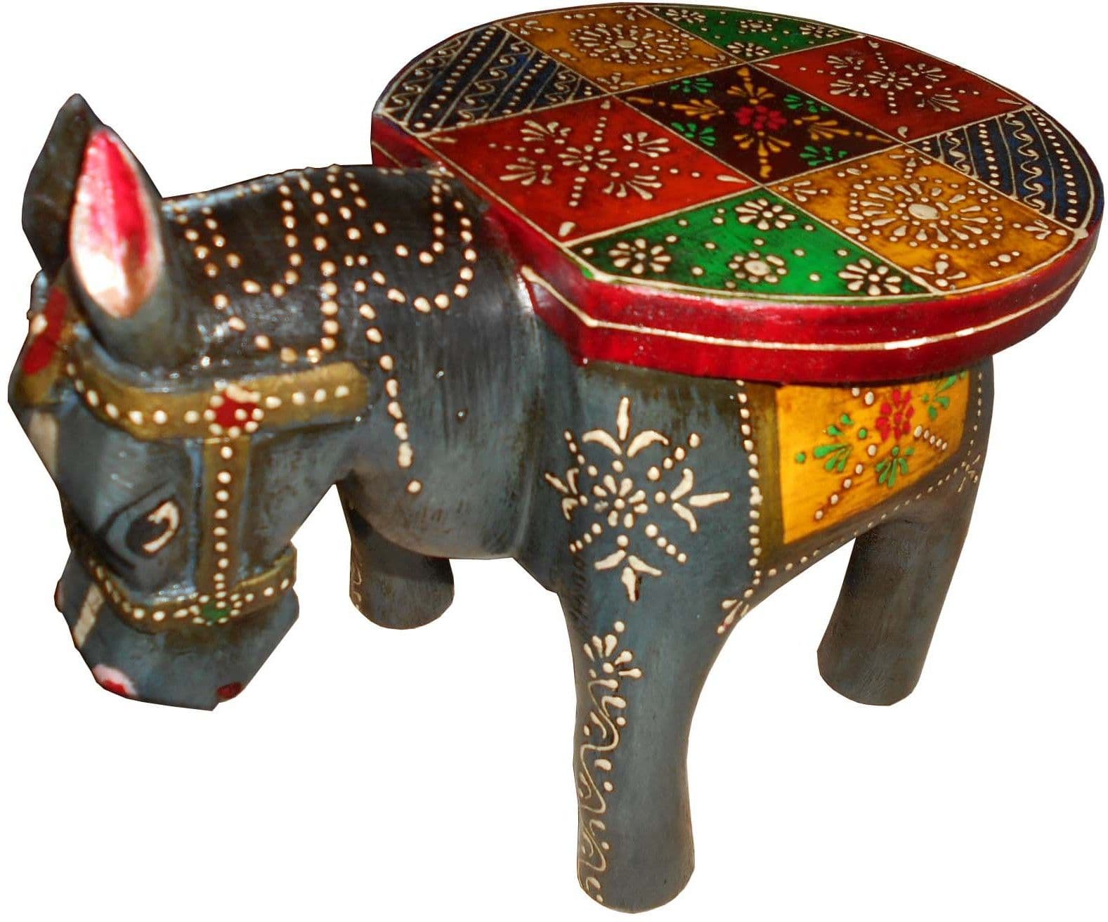 MCB Exports Horse Face Decorative Stool Showpiece - 22 cm