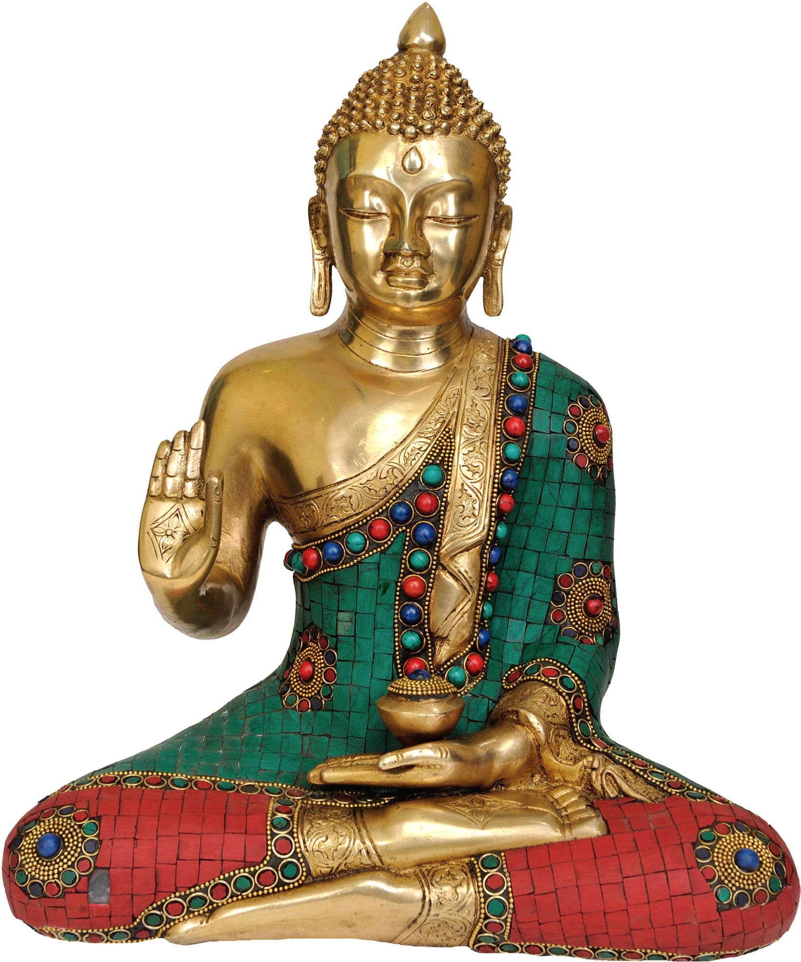 Exotic India Blessing Buddha Showpiece - 36.83 cm