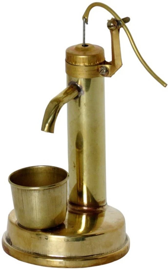 Unique Design Brass Handpump Showpiece - 23 cm