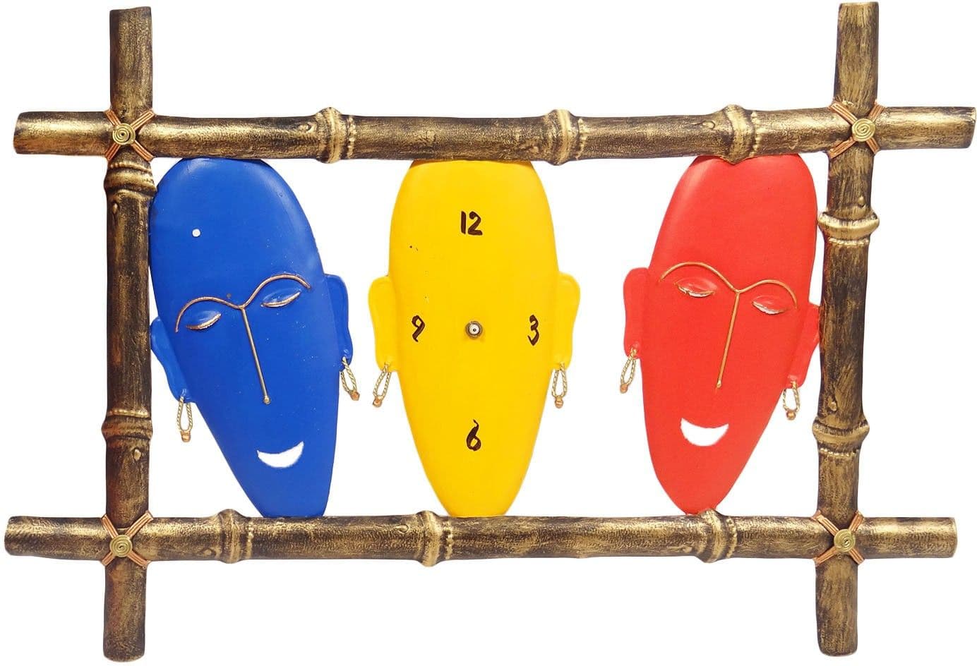 Amba Handicraft 3 Face Clock Showpiece - 64 cm