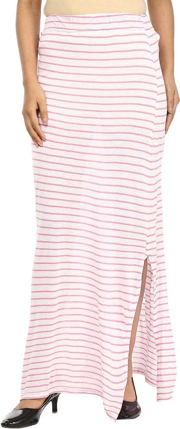G & M Collections Striped Women's A-line Skirt
