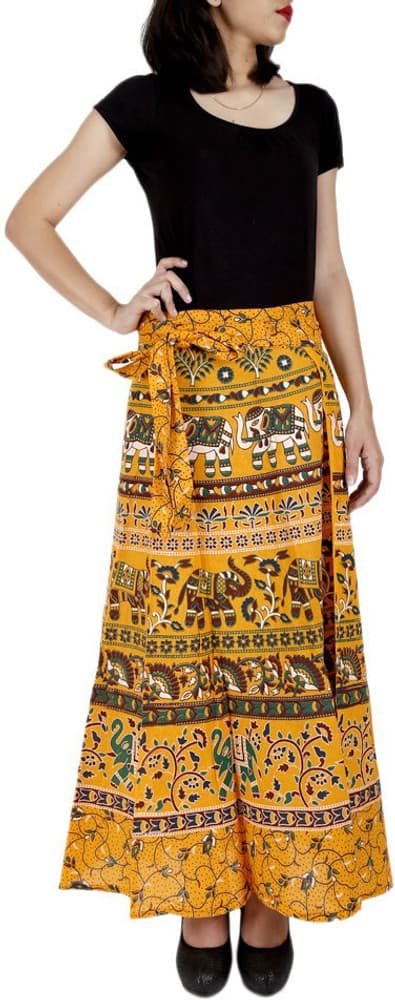 Ethnic Rajasthan Animal Print Women's, Girl's Wrap Around Skirt