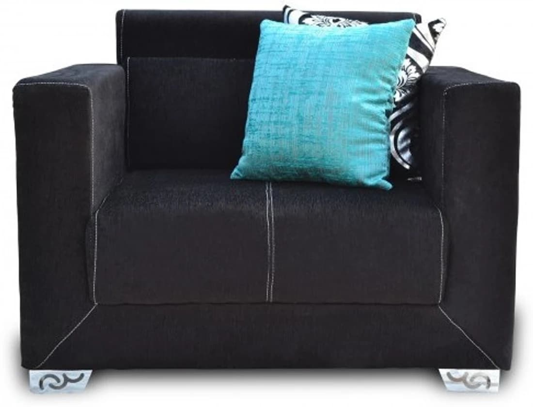 Furnstyl Maxwell Fabric 1 Seater Sofa