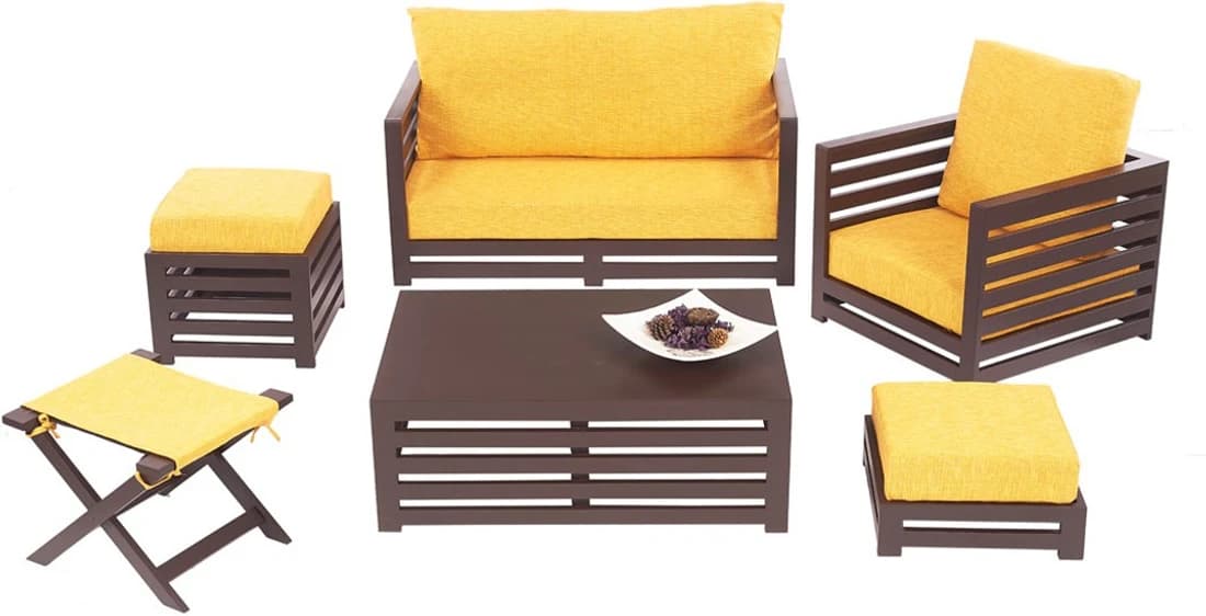 ARRA Engineered Wood 6 Seater Sofa