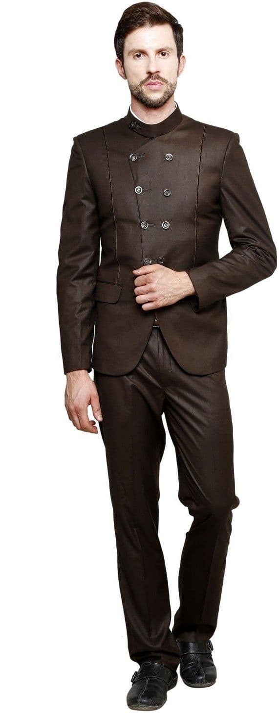 Richard Cole Mandarin Solid Men's Suit