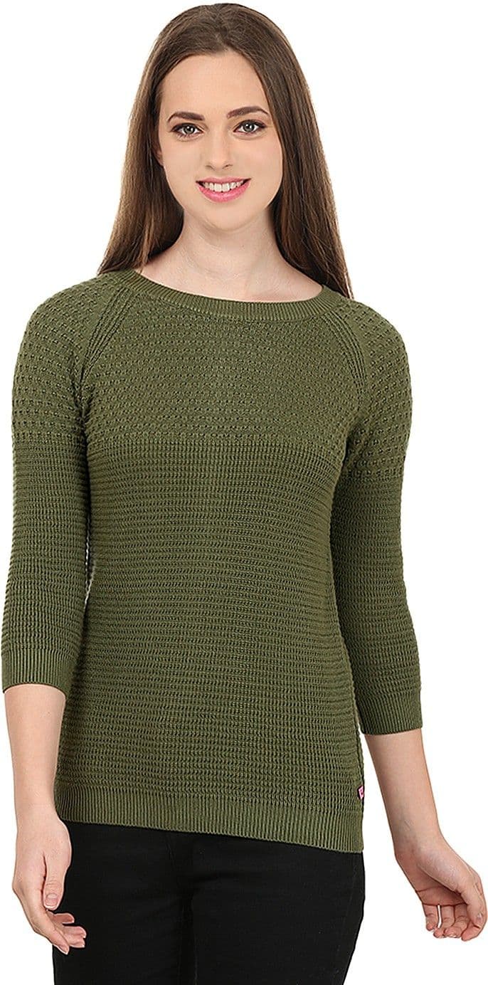 United Colors of Benetton Solid Round Neck Casual Women's Sweater